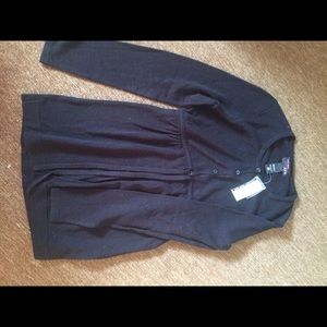 Brand new black tie waste sweater with tags on.