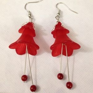 Handmade lily earrings
