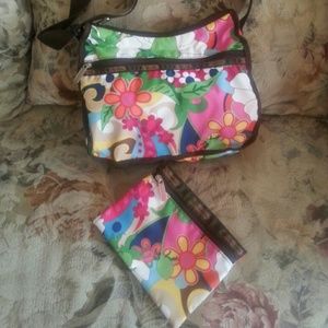 Authentic le sac purse w coin purse