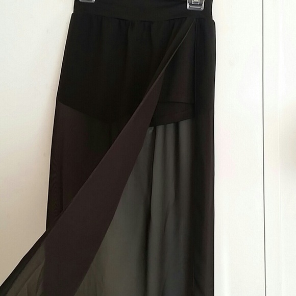 top 10 Dresses & Skirts - SOLD black sheer shorts underneath sexy skirt