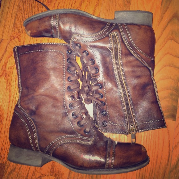 Steve Madden Brown Combat Boots
