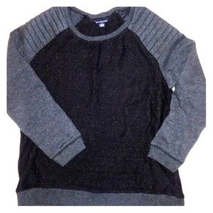 American Eagle Women's Gray and Black Sweatshirt