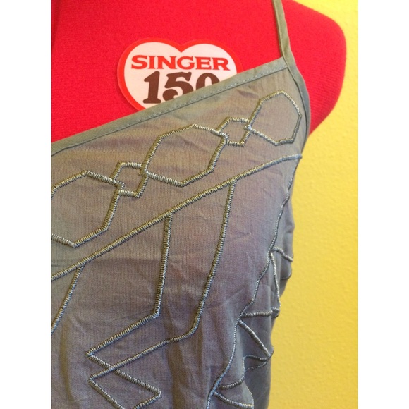 SOLD Sheer olive tank - Picture 2 of 3