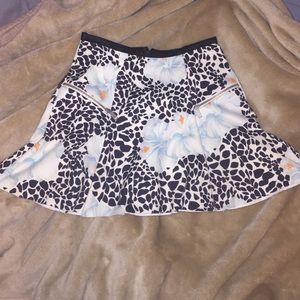 Zara mini skirt w/ leather Trim