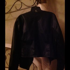 Black Bolero faux leather jacket