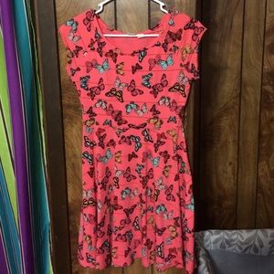 Pink butterfly dress