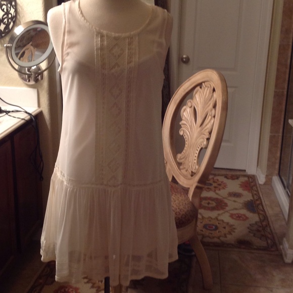 Spring &summer cream dress. Junior Large!
