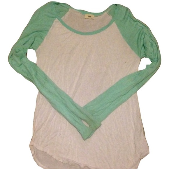 Tobi Home Run Tee in Mint Long Sleeve