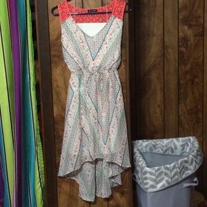 Floral/ cubed pattern dress