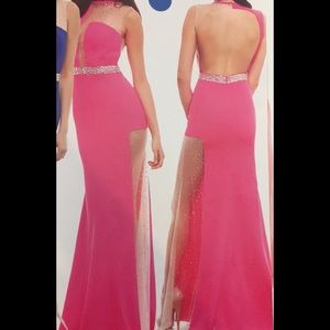 Beautiful hot pink prom dress/formal gown