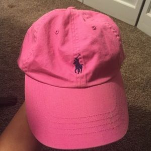 Pink polo hat