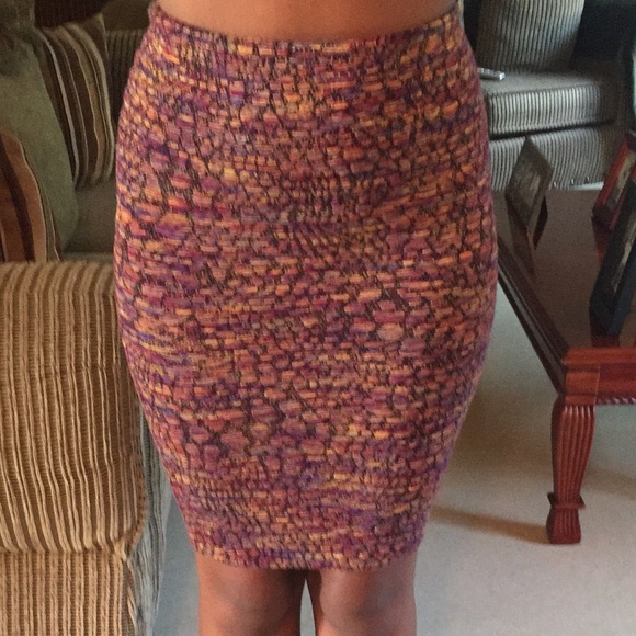 Zara Trf Printed Pencil Skirt