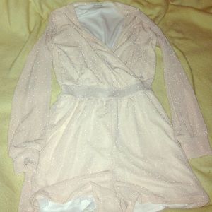 Peach glitter romper