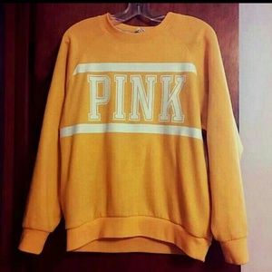 VS Pink Yellow Crew Neck