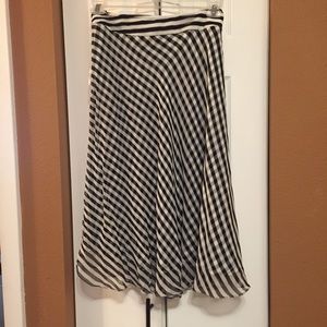 Silk Black and white layered skirt