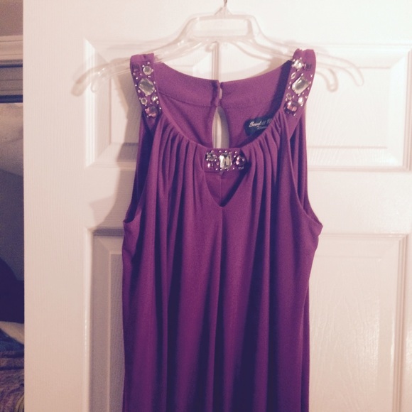 Plum Rhinestone cocktail dress