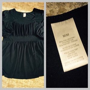 BLACK BABYDOLL TOP