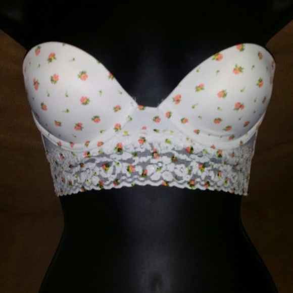 EUC Victoria's Secret Pink 32B Lace Bandeau Pushup