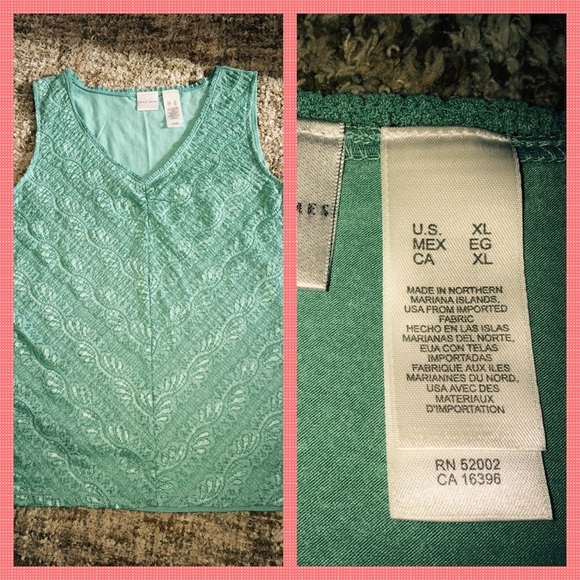MINT GREEN/ LACE TANK TOP