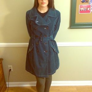 Teal Corduroy Peacoat