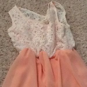 PEACH HIGH-LOW RUE 21 DRESS