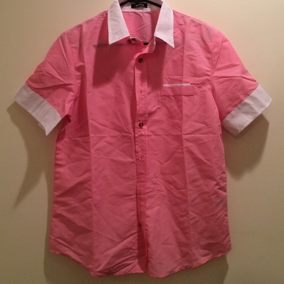 Pink and white MENS shirt
