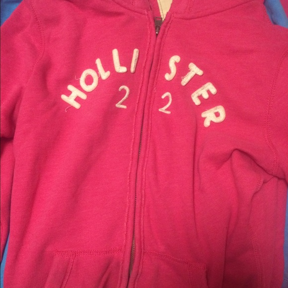 SOLD IN A BUNDLE Hollister Pink Zip-Up Hoodie - Picture 1 of 2