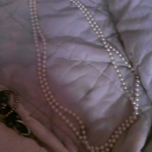 Faux pearl necklace