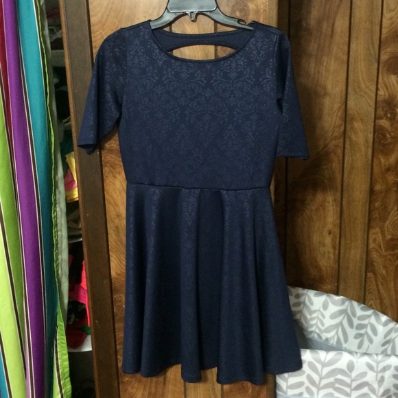 Navy Blue cut back dress