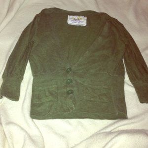 Forest green cardigan