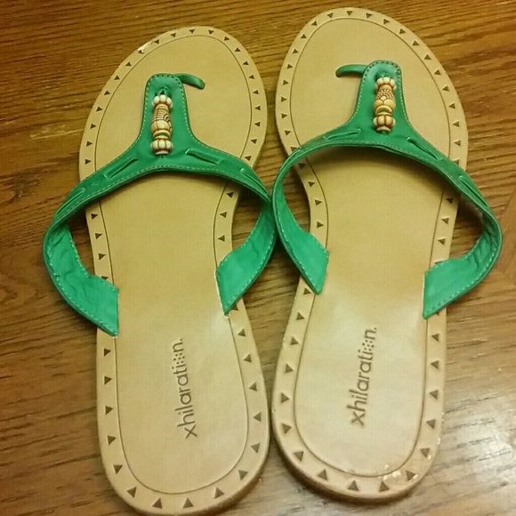 Turquoise beaded sandals