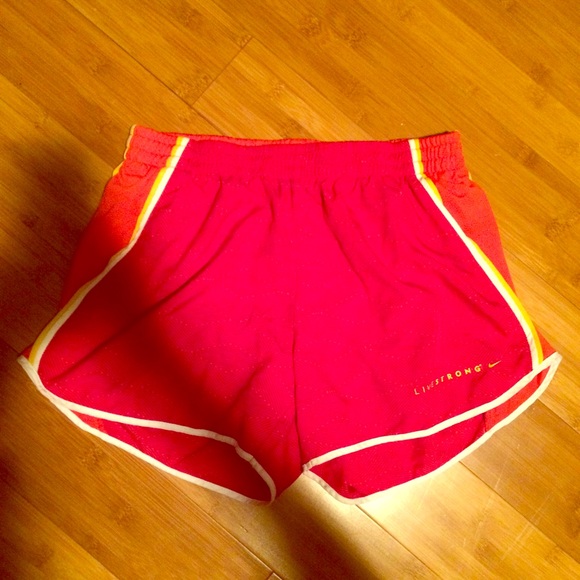 Nike Livestrong dri fit running shorts size medium