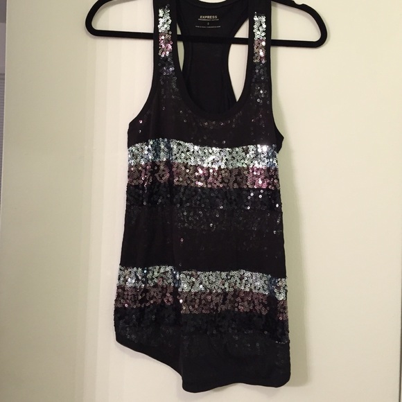 Black sequin top
