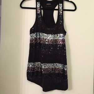Black sequin top