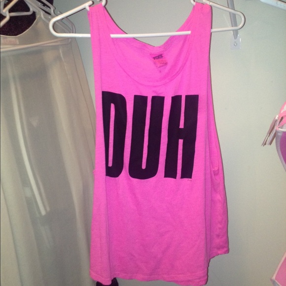 "DUH" PINK Tank