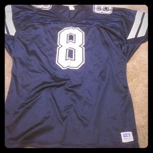 Navy and silver football jersey