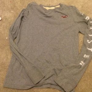 Grey mens long sleeve shirt