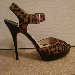 Jimmy Choo Ponyhair Cheetah Leopard Print Platform