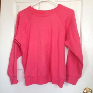 Pink crew neck sweatshirt