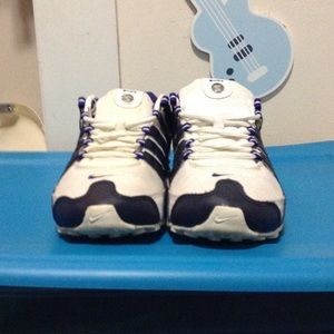Blue and White Nike Shox