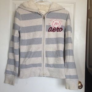Aeropostale sweatshirt with fur hood