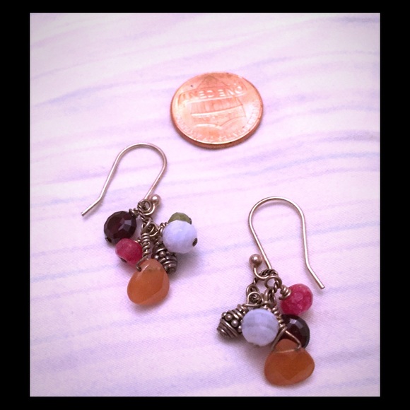 Sterling silver and stones earrings