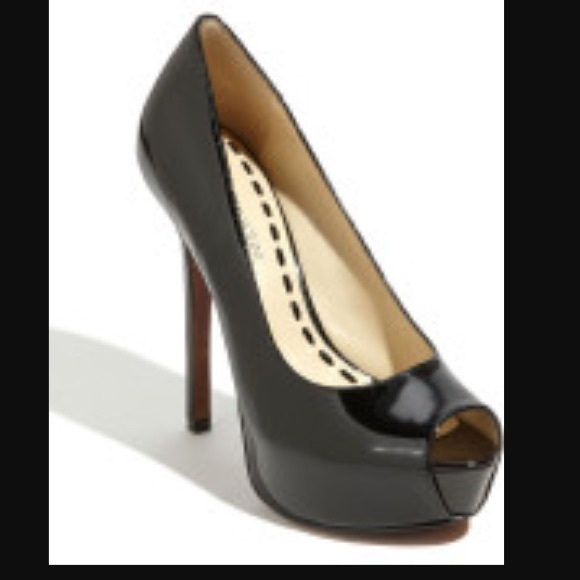 Black Patent Platform Heels