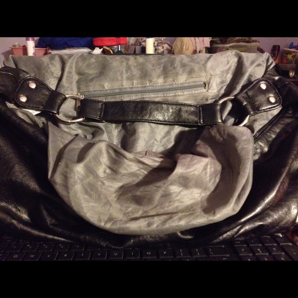 Black Oversized Hobo with Elegant Front Knot - Picture 3 of 3