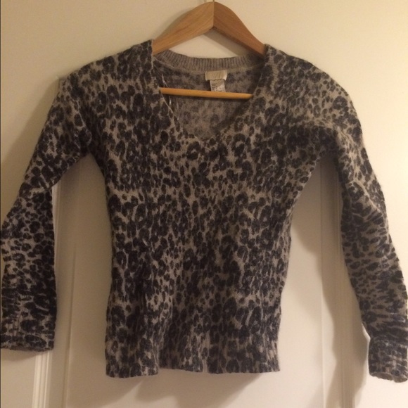 Cashmere Leopard Print Sweater