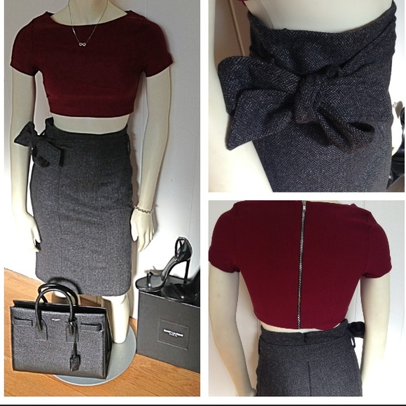 ⚡️$25 SALE⚡️NWOT United Colors Benetton Gray Skirt - Picture 2 of 4