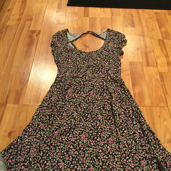 Floral and green summer dress