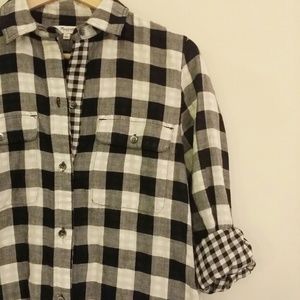 Madewell Ex-BF Shirt in Shaw Plaid