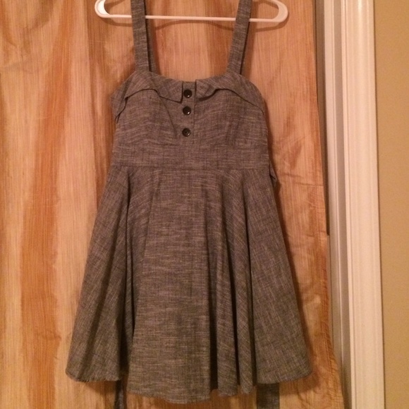 Adorable grey fit and flare dress