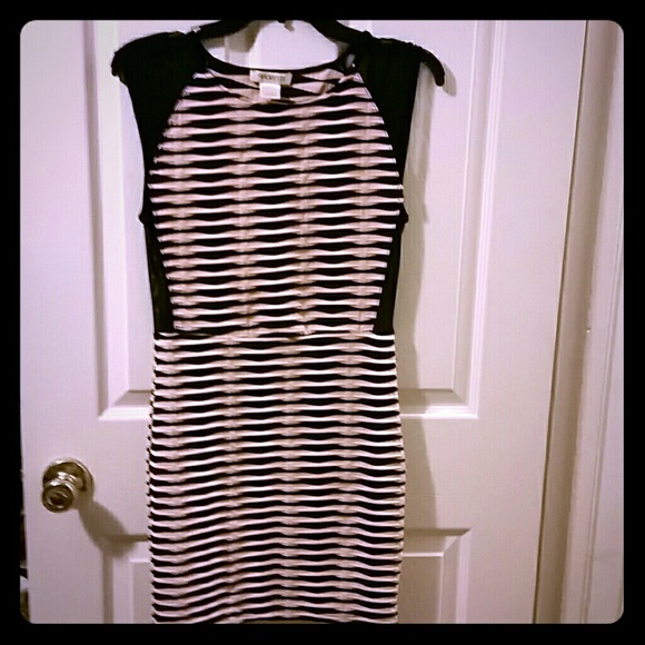 Arden B nude and black dress